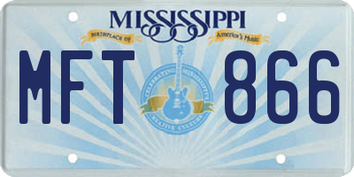 MS license plate MFT866