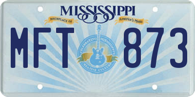MS license plate MFT873