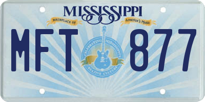 MS license plate MFT877