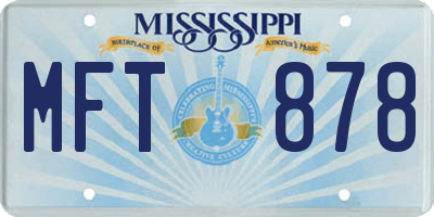 MS license plate MFT878