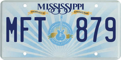 MS license plate MFT879