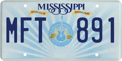 MS license plate MFT891