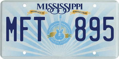 MS license plate MFT895