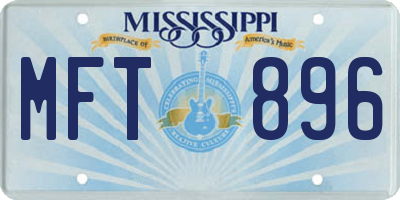MS license plate MFT896