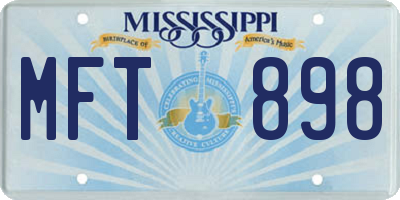 MS license plate MFT898