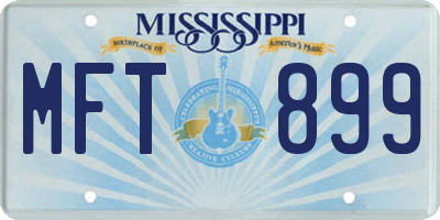 MS license plate MFT899
