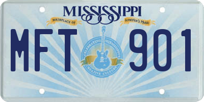 MS license plate MFT901