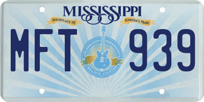 MS license plate MFT939