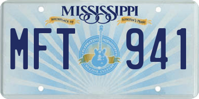 MS license plate MFT941