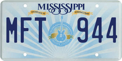 MS license plate MFT944