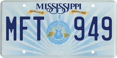 MS license plate MFT949