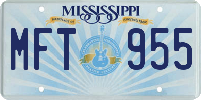 MS license plate MFT955