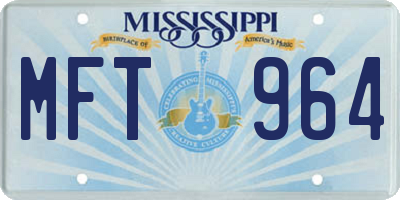 MS license plate MFT964