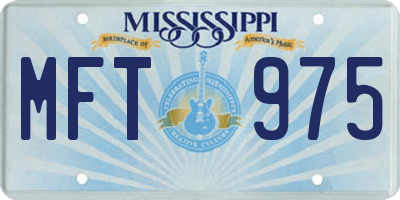 MS license plate MFT975