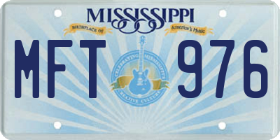 MS license plate MFT976