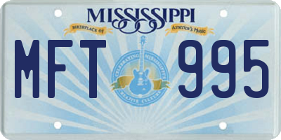 MS license plate MFT995