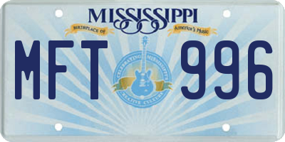 MS license plate MFT996