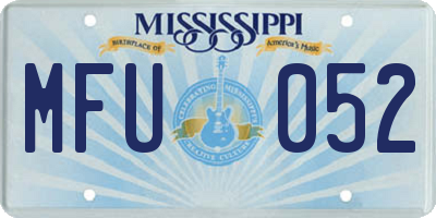 MS license plate MFU052