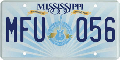 MS license plate MFU056