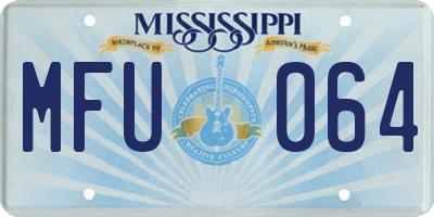 MS license plate MFU064