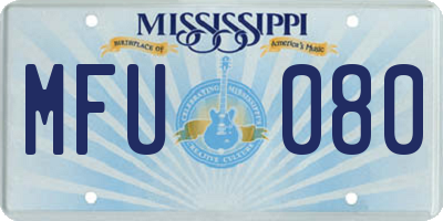 MS license plate MFU080