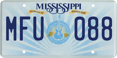 MS license plate MFU088