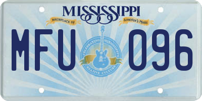 MS license plate MFU096