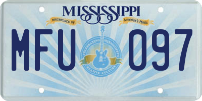 MS license plate MFU097