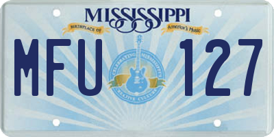 MS license plate MFU127