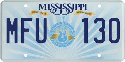 MS license plate MFU130