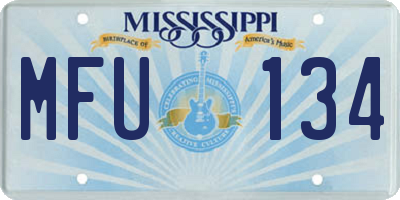 MS license plate MFU134