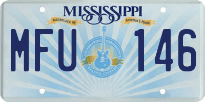 MS license plate MFU146