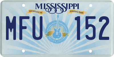 MS license plate MFU152