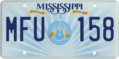 MS license plate MFU158