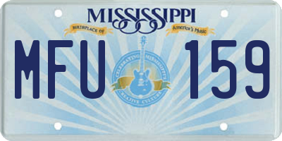 MS license plate MFU159