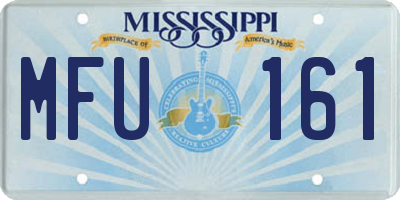 MS license plate MFU161
