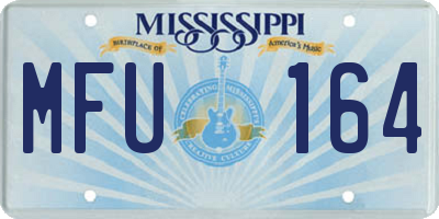 MS license plate MFU164