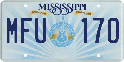 MS license plate MFU170