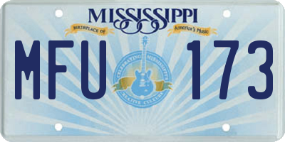 MS license plate MFU173