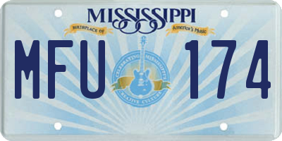 MS license plate MFU174
