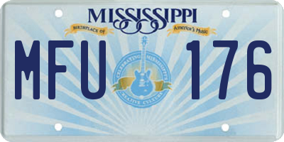 MS license plate MFU176