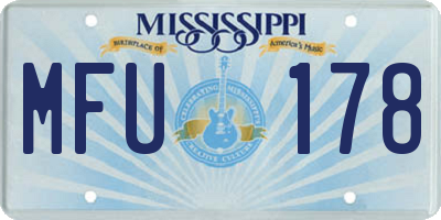 MS license plate MFU178