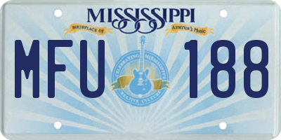 MS license plate MFU188