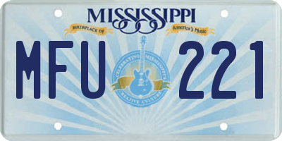 MS license plate MFU221