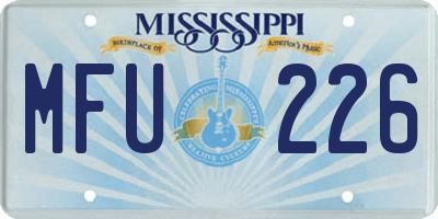 MS license plate MFU226