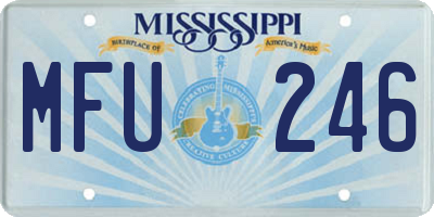 MS license plate MFU246