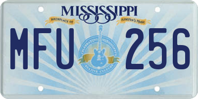 MS license plate MFU256