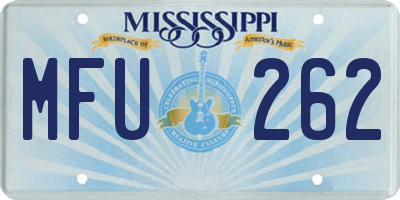 MS license plate MFU262