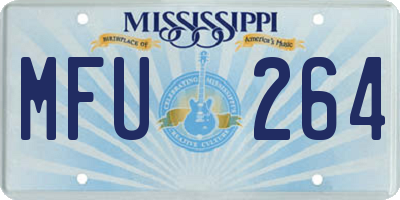 MS license plate MFU264