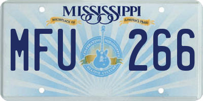 MS license plate MFU266